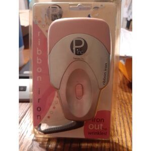 New Old Stock Pebbles Inc Ribbon Iron Model 44005 Pink Grey